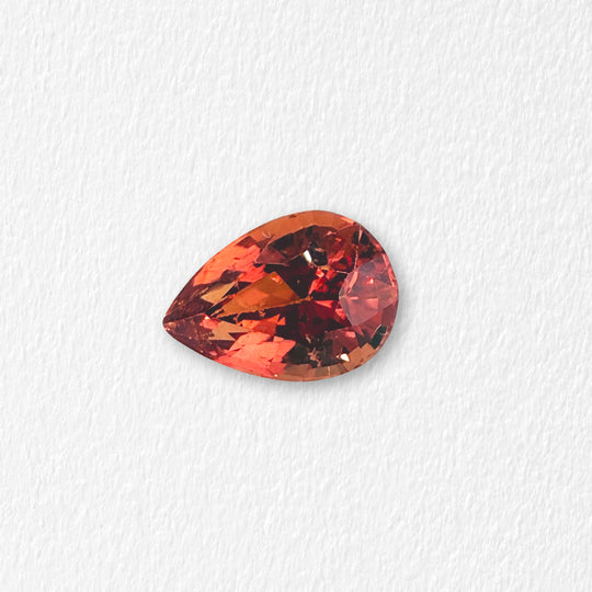 1.41 Carat Vivid Orange Pear Sapphire - G.I.A.