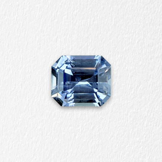 1.52 Carat Violet Blue Emerald Cut Sapphire