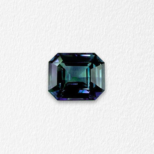 1.52 Carat Vivid Blue Teal Sapphire