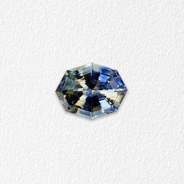 1.53 Carat Blue Yellow Geo Oval Sapphire