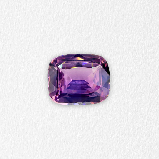 1.69 Carat Purple Pink Opalescent Cushion Sapphire