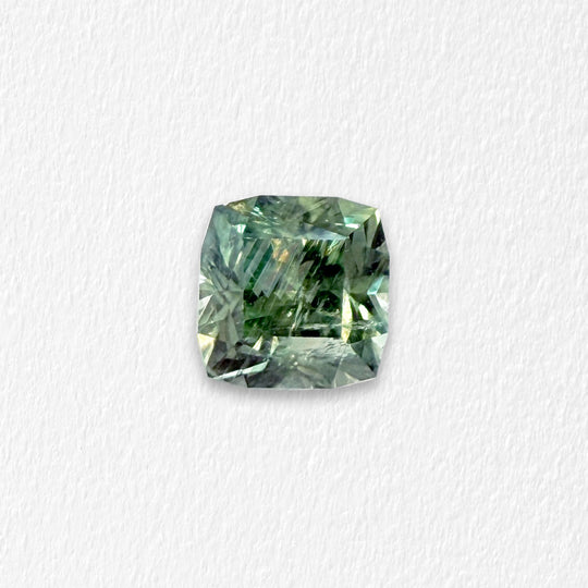 1.79 Carat Blue Green Cushion Montana Sapphire