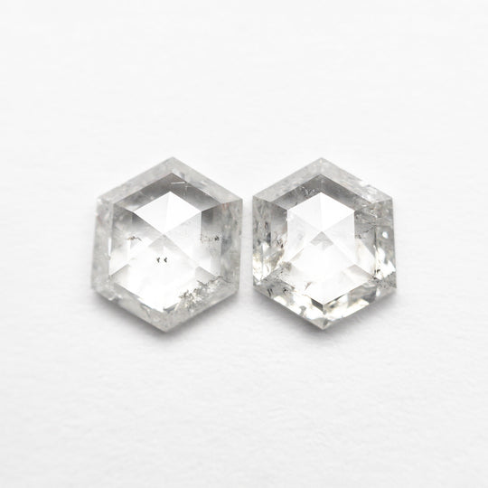 1.20cttw 2pc 5.94x4.95x2.12mm 6.00x5.07x2.22mm Hexagon Rosecut Matching Pair 19056-13