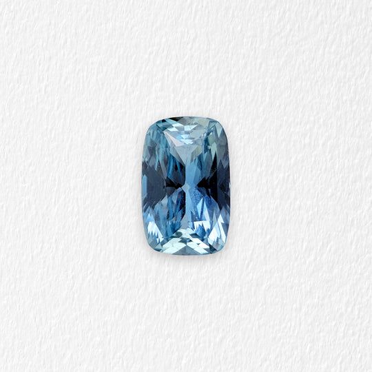 2.02 Carat Sea Foam Aqua Blue Cushion Sapphire