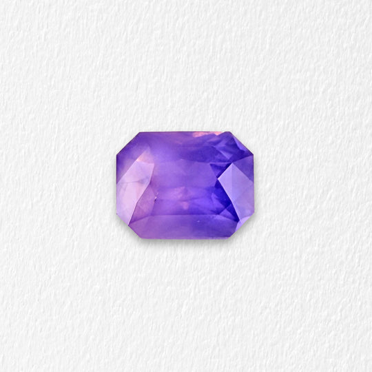 2.04 Carat Pink Purple Opalescent Radiant Sapphire