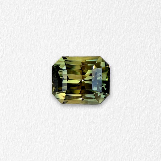 2.0 Carat Yellow Green Teal Radiant Sapphire