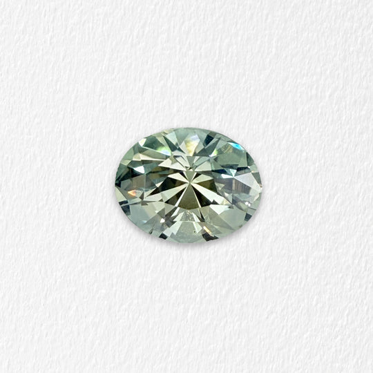 2.42 Carat Seafoam Green Oval Sapphire