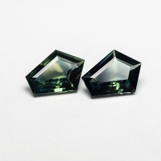 0.95cttw 2pc 6.41x5.00x2.03mm 6.37x5.10x2.10mm Pentagon Step Cut Sapphire Matching Pair 22768-15