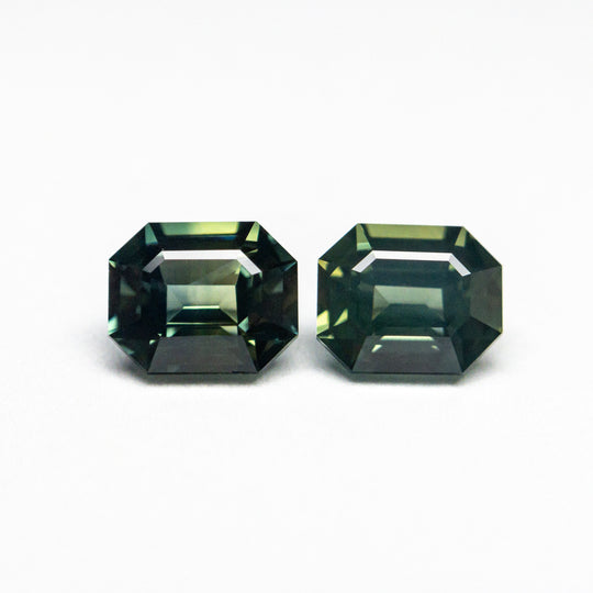 1.20cttw 2pc 5.09x4.12x2.94mm 5.03x4.08x2.98mm Cut Corner Rectangle Step Cut Sapphire Matching Pair 22768-21