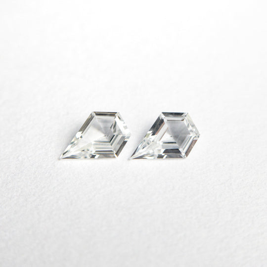 0.30cttw 2pc 4.99x3.48x1.52mm 5.01x3.50x1.48mm Shield Step Cut Sapphire Matching Pair 22782-01