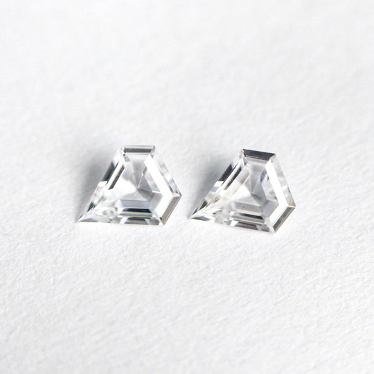0.23cttw 2pc 3.99x3.50x1.39mm 3.98x3.46x1.37mm Shield Step Cut Sapphire Matching Pair 22795-01