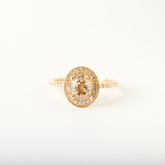 Athena ring - 1.02 carat champagne diamond