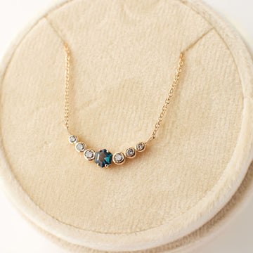 Quinn Necklace - Hexagon Sapphire