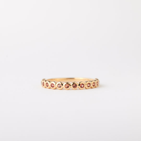 Ava Ring - Peach Sapphire