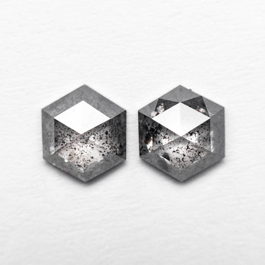 1.23ct 5.99x5.34x2.43mm 6.10x5.31x2.30mm Hexagon Rosecut Matching Pair 23189-01