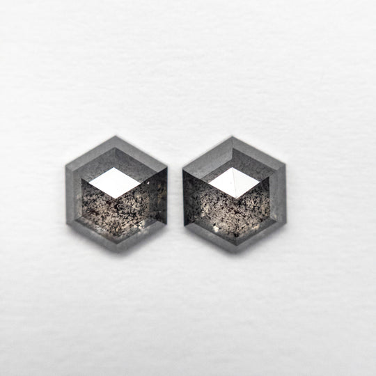 1.02ct 5.38x4.66x2.42mm 5.40x4.69x2.37mm Hexagon Rosecut Matching Pair 23189-02