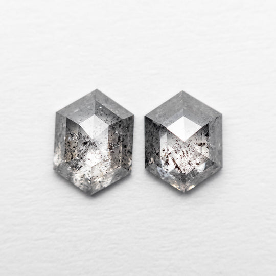 1.02ct 5.81x4.41x2.44mm 6.08x4.49x2.08mm Hexagon Rosecut Matching Pair 23189-04