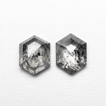 1.07cttw 2pc 5.96x4.60x2.41mm 6.14x4.58x1.89mm Hexagon Rosecut Matching Pair 23189-05