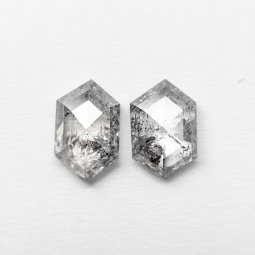 1.18cttw 2pc 6.83x4.27x2.34mm 6.51x4.35x2.07mm Hexagon Rosecut Matching Pair 23189-06