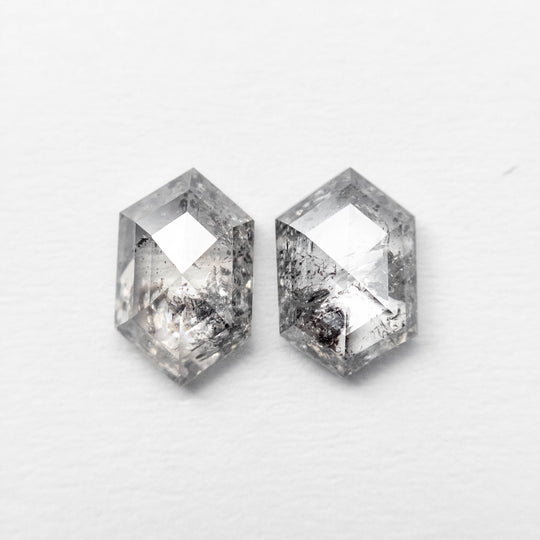 1.18cttw 2pc 6.83x4.27x2.34mm 6.51x4.35x2.07mm Hexagon Rosecut Matching Pair 23189-06