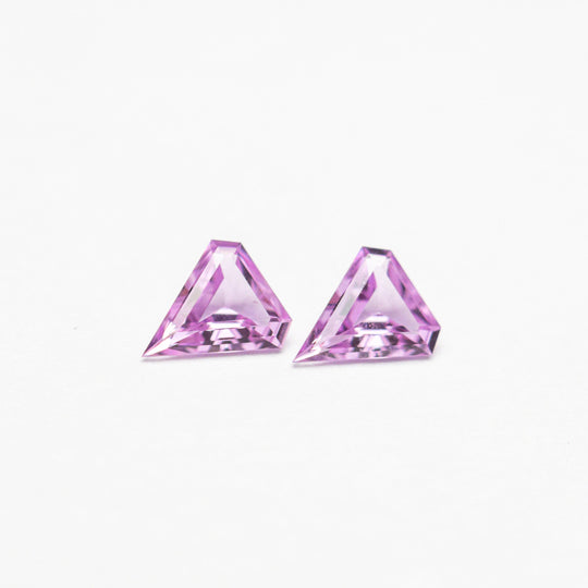 0.21cttw 2pc 3.96x3.49x1.27mm 3.97x3.48x1.31mm Shield Step Cut Sapphire Matching Pair 23393-01