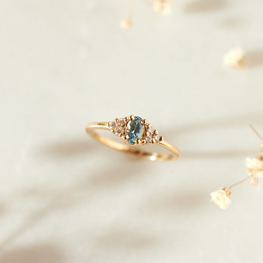 Poppy Ring - Alpine Blue Sapphire