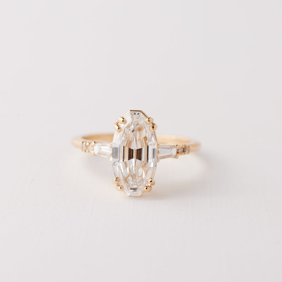 Sylvie Ring - 2.33 Carat Step-Cut Oval Diamond