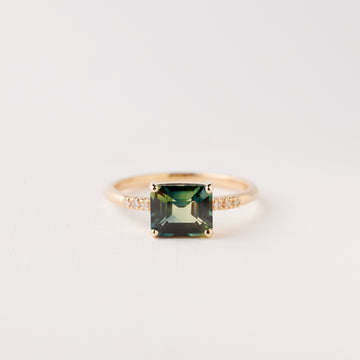 Lexi Ring - 1.54 Carat Blue Green Parti Sapphire