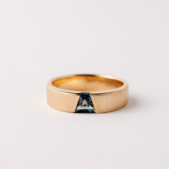 Ellis Band - .47ct trapezoid sapphire