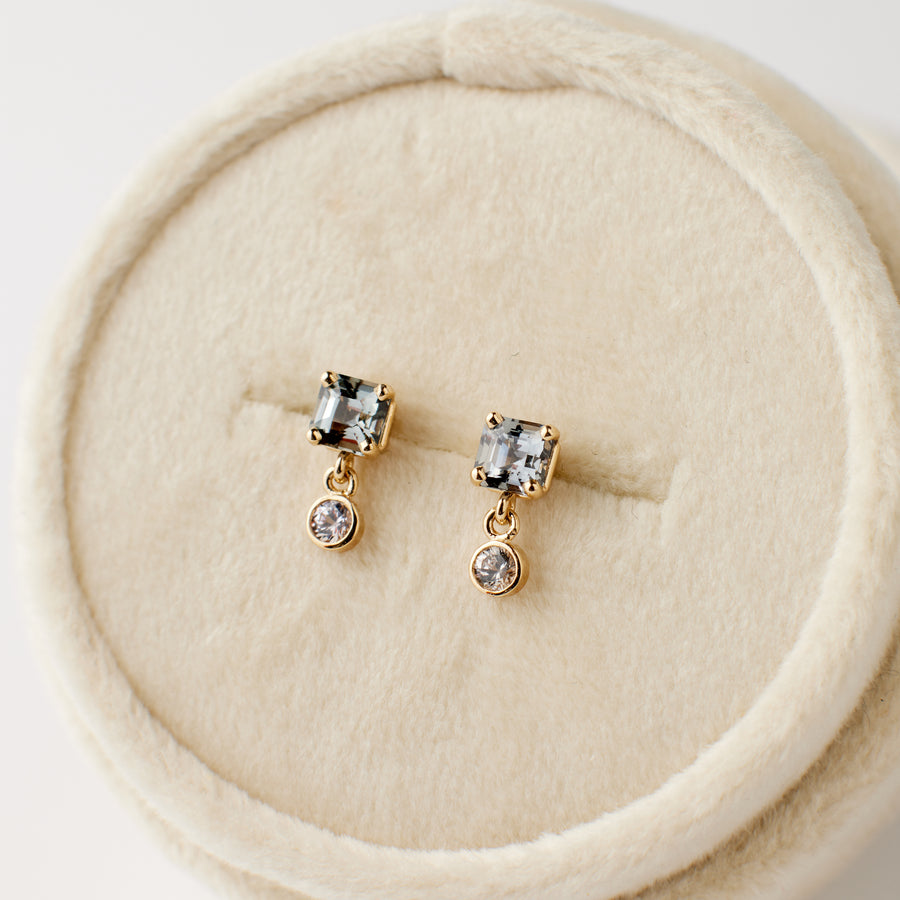 Esme Earrings - Spinel + White Sapphire