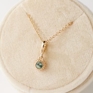 Mabel Charm - Teal Green Montana Sapphire