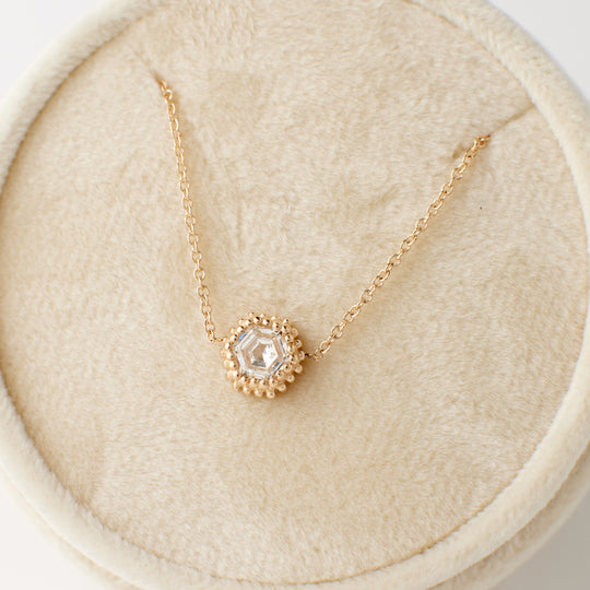 Mabel Necklace - Hexagon Diamond