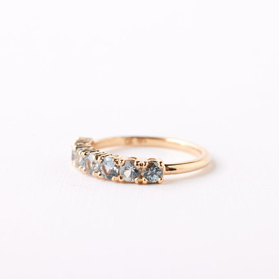 Lorelei Ring - Blue Teal Montana Sapphires