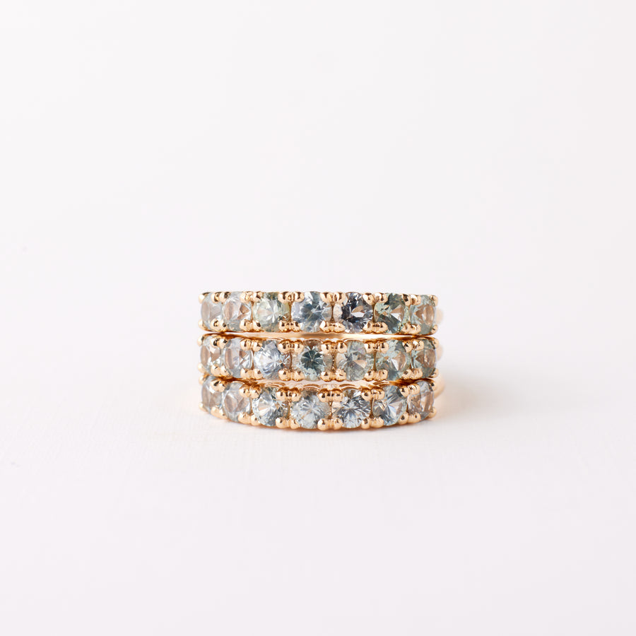 Lorelei Ring - Blue Teal Montana Sapphires