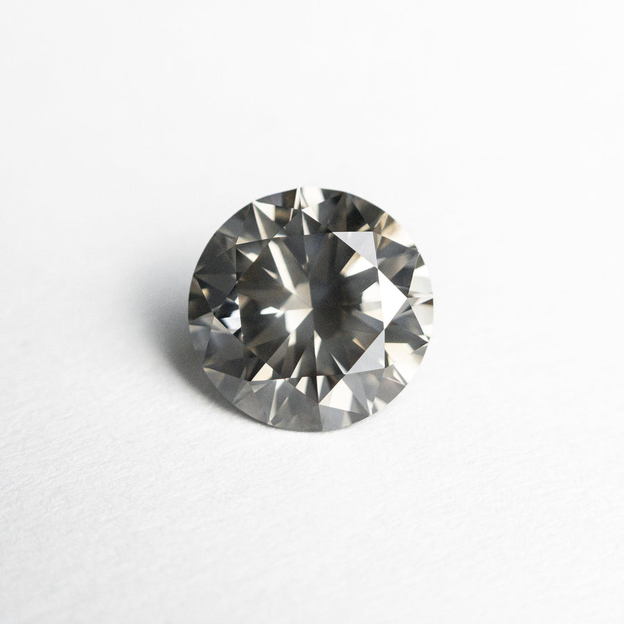 1.00ct 6.43x6.41x3.85mm VS2 Fancy Grey Round Brilliant 24267-01