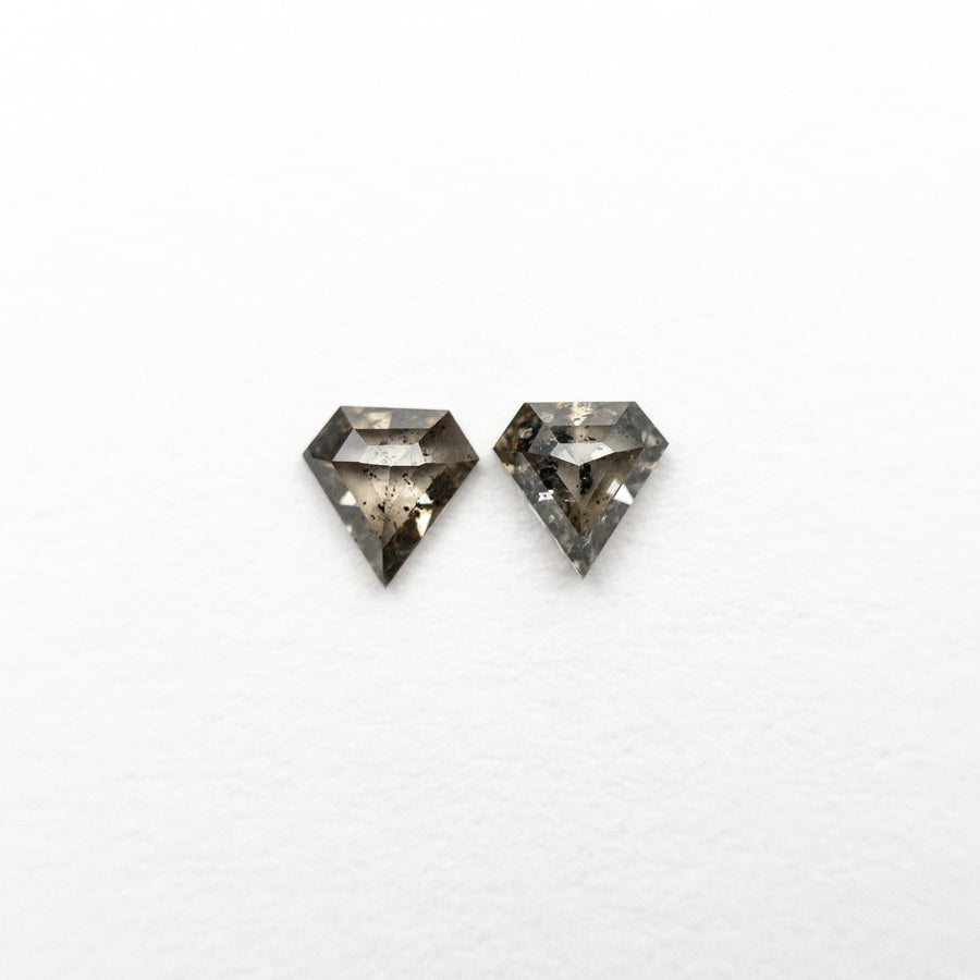 0.17cttw 2pc 3.09x3.05x1.23mm 3.06x3.04x1.58mm Matching Pair Shield Rosecut 24665-01