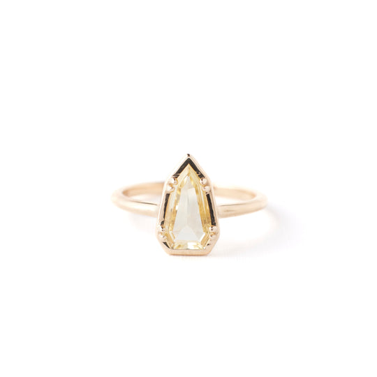 Carolyn Ring - .92 Carat Yellow Shield Sapphire