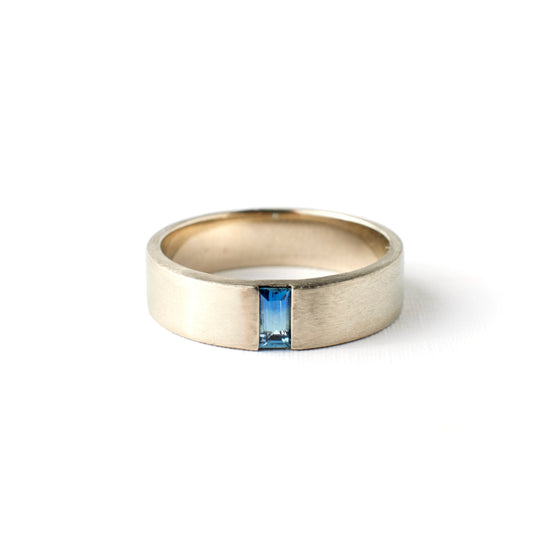 Ellis Band - .28ct Parti Blue Baguette Sapphire