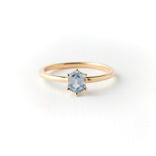 Wildlight Ring #2 - 0.61ct Blue Hex Sapphire