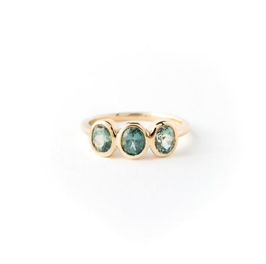 Amara Ring No. 1  - Teal Sapphires