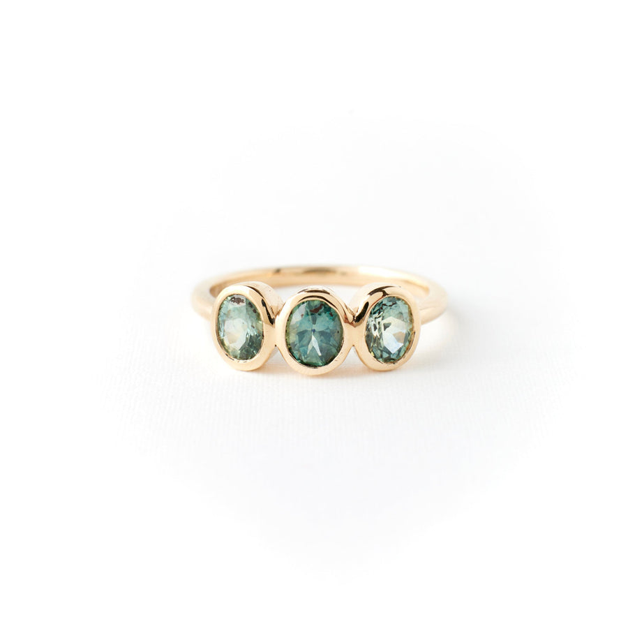 Amara Ring No. 1  - Teal Sapphires