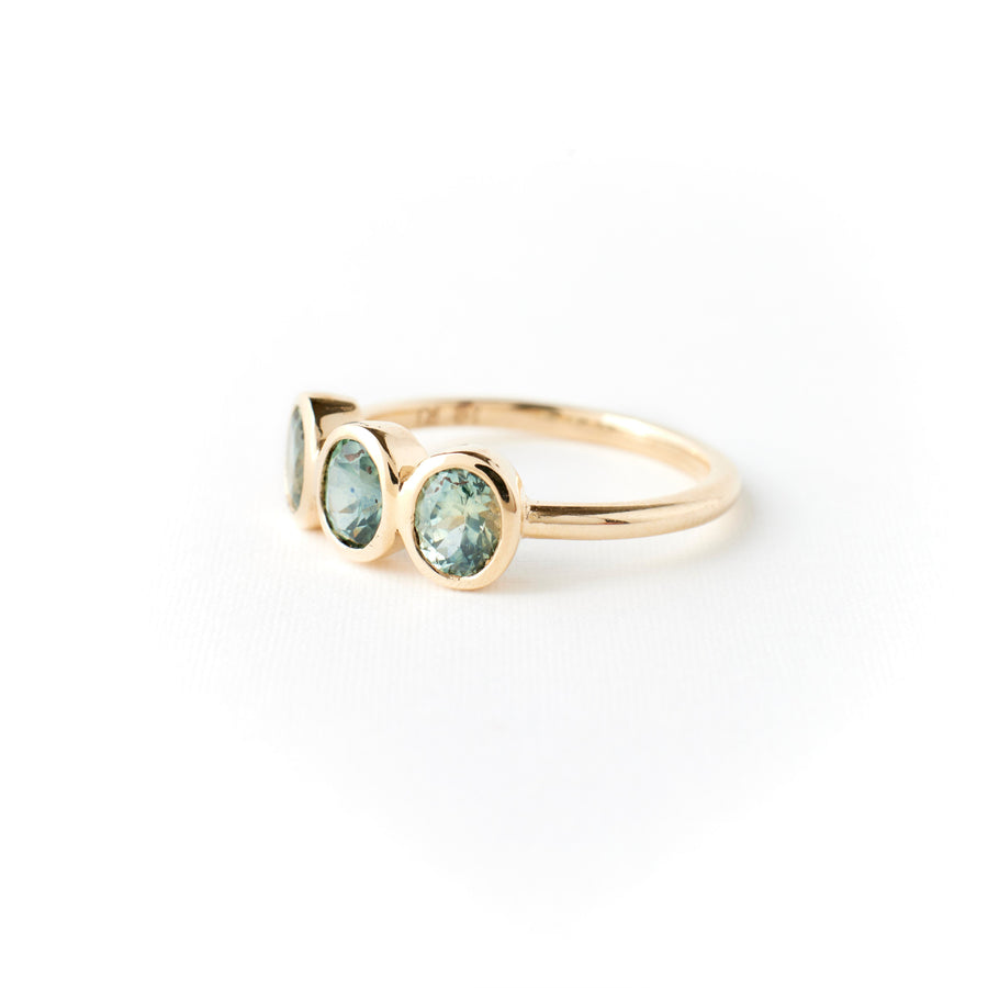 Amara Ring No. 1  - Teal Sapphires
