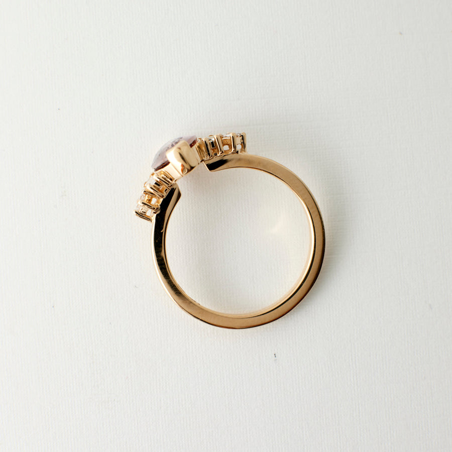 Josie Ring - 1.68 Carat Plum Colored Marquise Sapphire