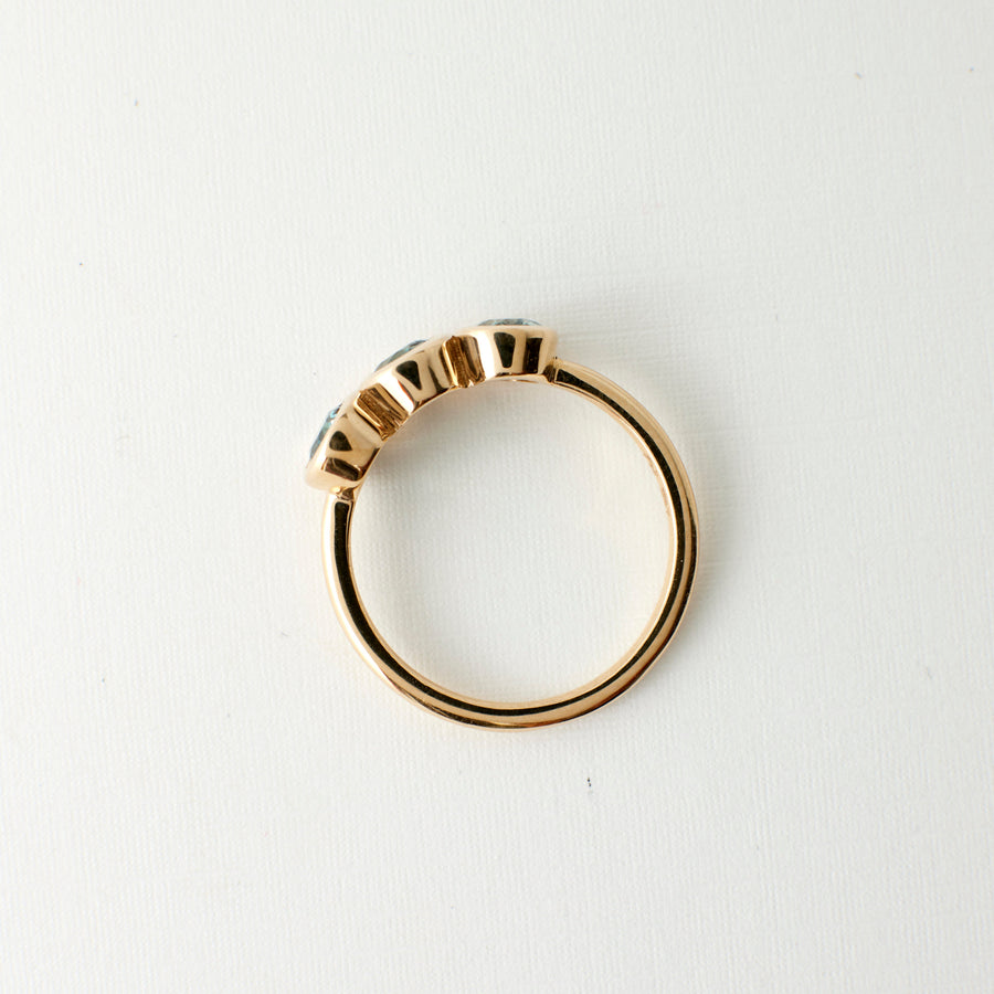 Amara Ring No. 1  - Teal Sapphires