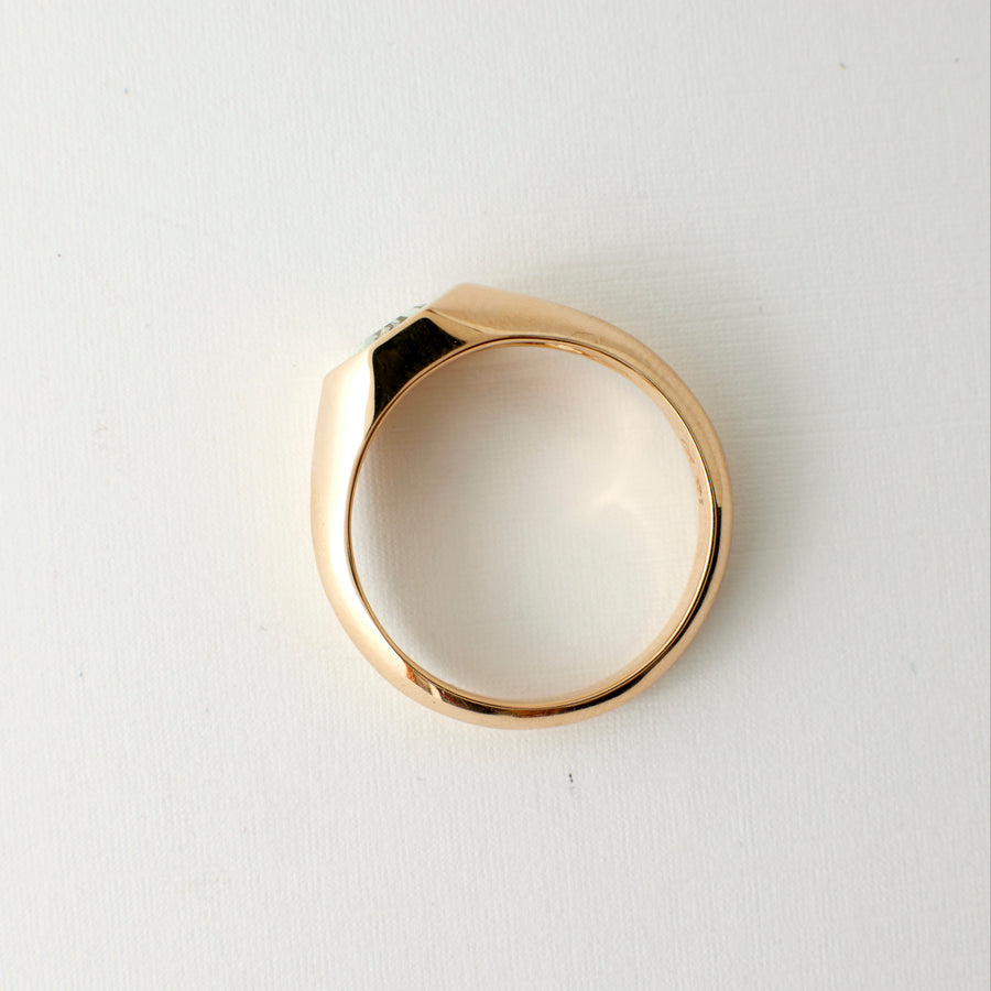 Dax Ring - 0.68 Carat Pale Seafoam Geo Montana Sapphire