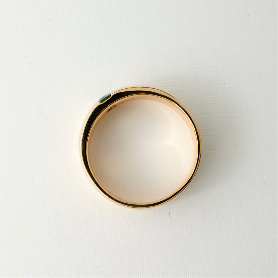 Larkin Band - .43 Carat Teal Emerald Cut Sapphire