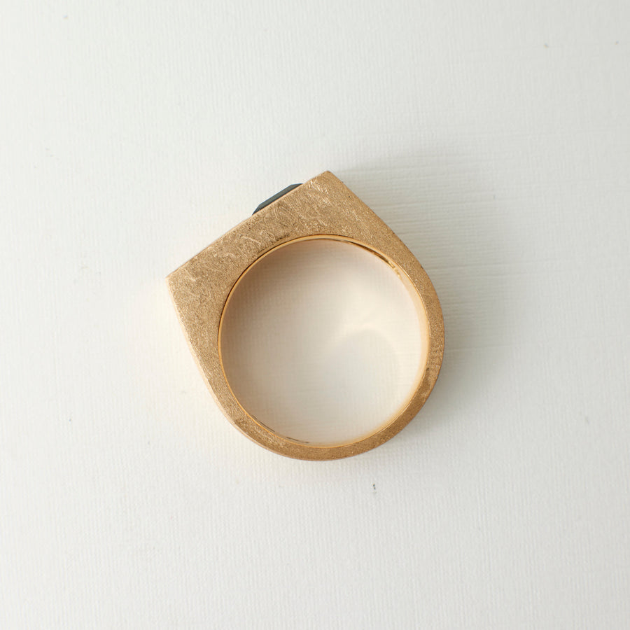 Hayes Band - 1.26 Carat Green Teal Rhombus Sapphire