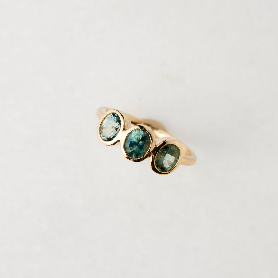 Amara Ring No. 1  - Teal Sapphires