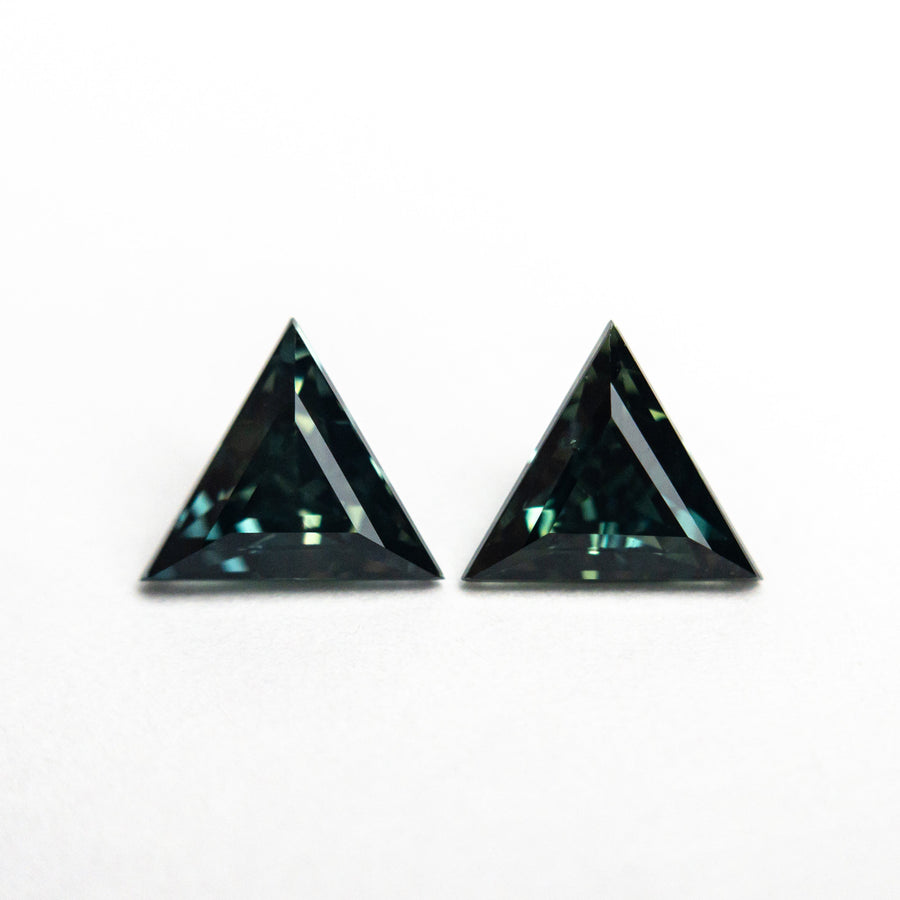 1.07cttw 2pc 5.40x6.15x3.26mm 5.37x6.10x3.12mm Triangle Step Cut Sapphire Matching Pair 25110-07