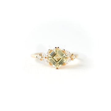 Goldie Ring - 1.46 Carat Yellow Asscher-Cut Montana Sapphire